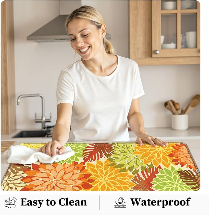 Arenarug Kitchen Mats for Floor 2PCS Cushioned Anti Fatigue Kitchen Mats - Image 5