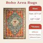 SERISSA 10x14 Area Rugs for Living Room, Large Washable Non-Slip Boho Rug - Image 6