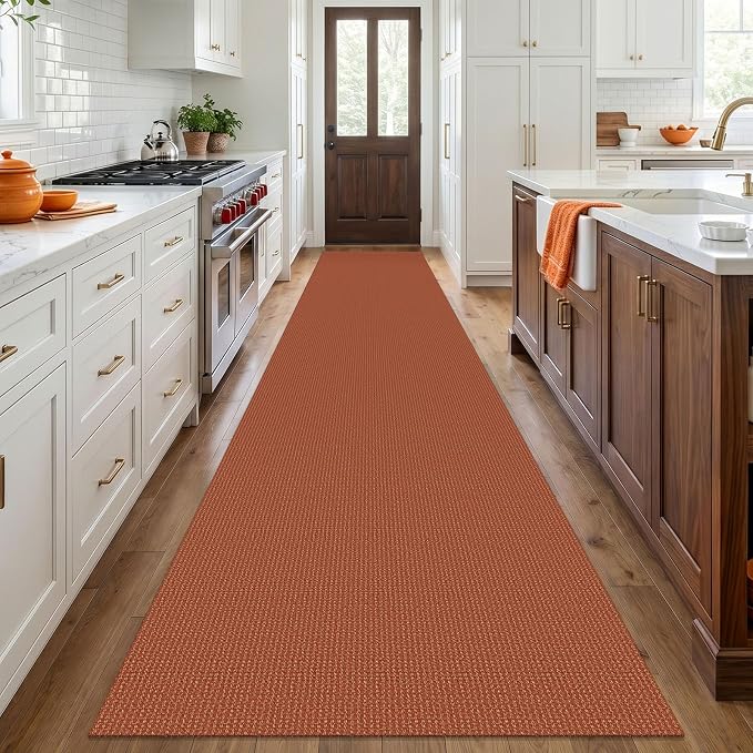 IOHOUZE Washable Exrea Long Hallway Runner Rug 3x18 Non Slip Rubber Backed - Image 2