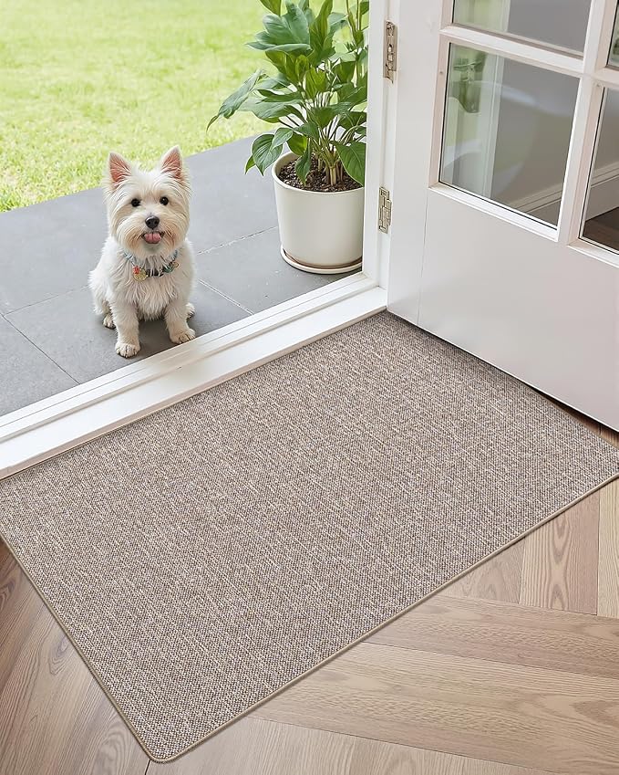 Color&Geometry Ultra Thin Indoor Door Mat 48"x72", Non Slip Rubber Backed Dirt - Image 9