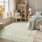 Sage Green Boho Front Door Mat for Indoor Entrance Washable Non Slip Cute - Image 5
