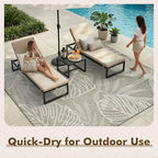 MontVoo-Outdoor Rug-Patio Rug 5x7 ft Polypropylene Indoor Outdoor Rugs Outdoor - Image 7