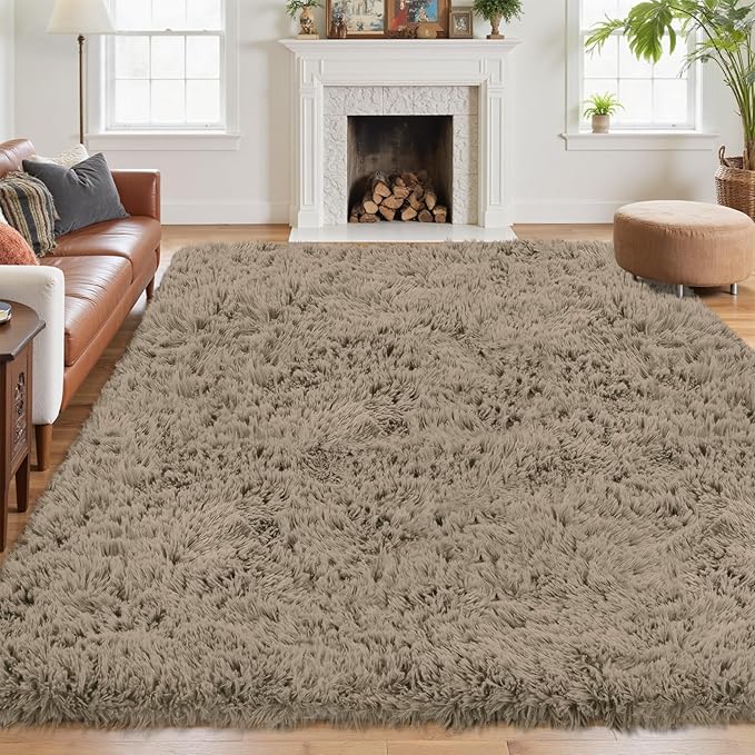 6x9 Area Rug for Living Room: Ultra Soft Fluffy Rug Modern Large Thicked Shag by Oriannal