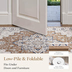 Rugflix 9x12 Area Rug for Living Room, Vintage Washable Area Rug Non Slip - Image 5
