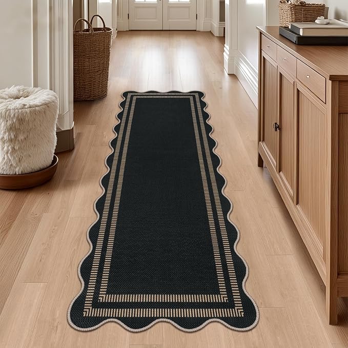Modern Hallway Runner Rug, 2x6 Washable Easy Jute Rugs - Image 7