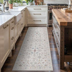 Rugxara 2x6 Floral Runner Rug, Washable Runners - Image 2