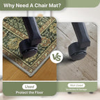 48"x60" Office Chair Mat for Hardwood Tile Floor, Under Desk Carpet Protector - Image 5