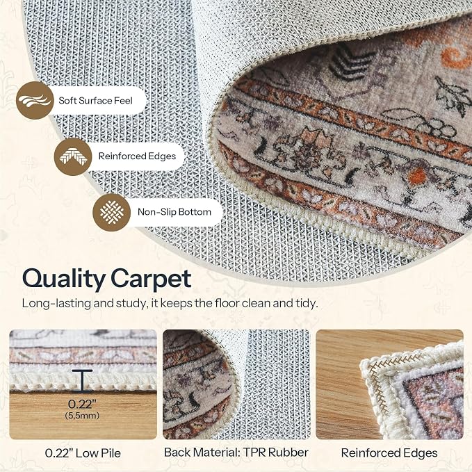 HOOBRO 2 x 3 Area Rugs Washable, Small Rugs - Image 8