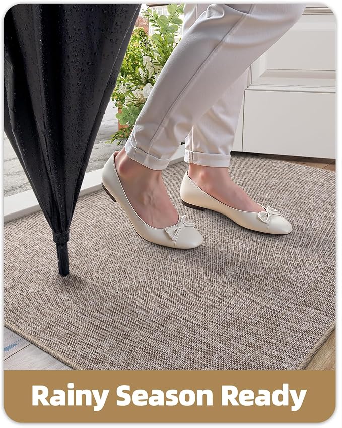 Color&Geometry Ultra Thin Indoor Door Mat 48"x72", Non Slip Rubber Backed Dirt - Image 7