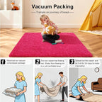5x7 Area Rugs for Living Room, Large Fluffy Rugs for Bedroom, Fuzzy Shag Soft - Image 5