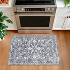 KILOCOCO Small Area Rug 2x3 Entryway Rugs Printed Vintage Floral Washable Rug - Image 2