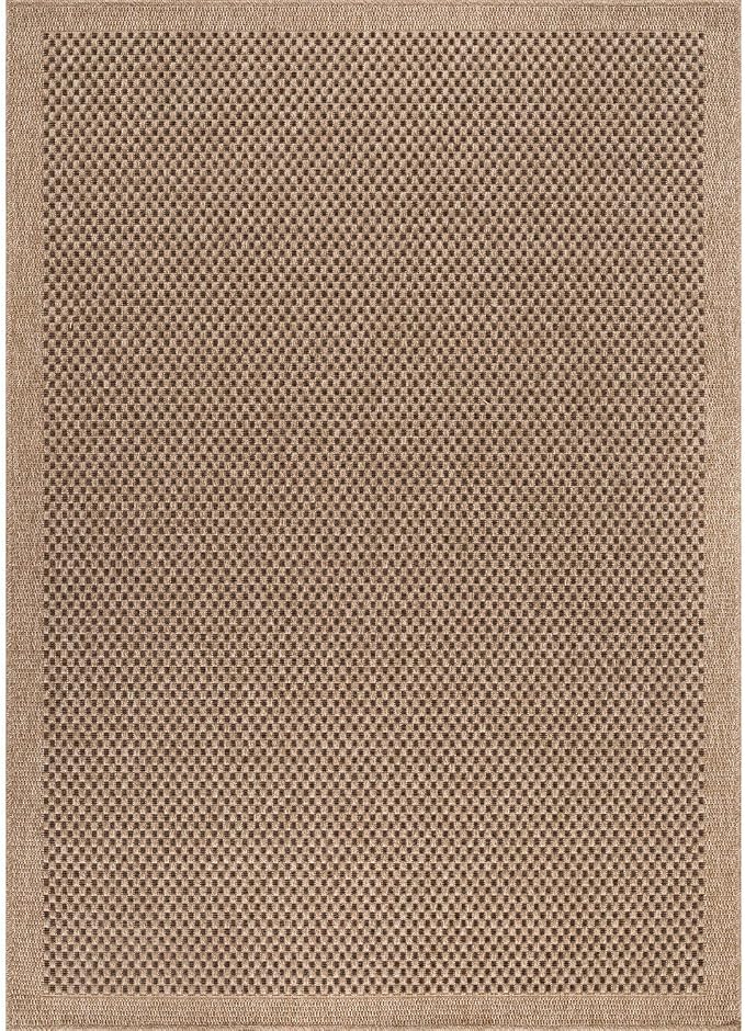 CAMILSON Easy Jute Rug 5x7, Indoor Outdoor Natural Color Fiber Area Rugs - Image 2
