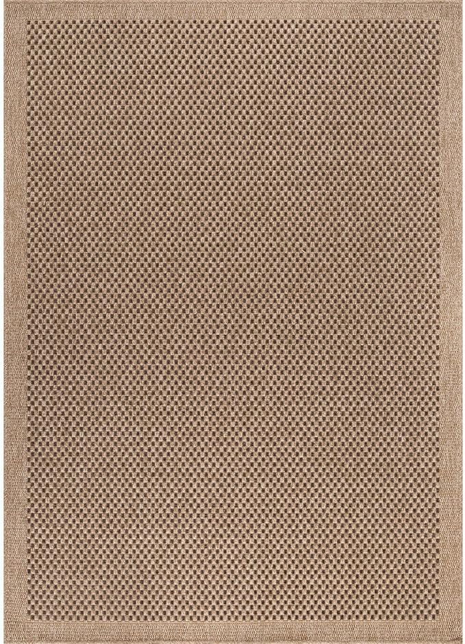CAMILSON Easy Jute Rug 4x6, Indoor Outdoor Natural Color Fiber Area Rugs - Image 2