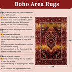 SERISSA 9x12 Area Rugs for Living Room, Large Washable Non-Slip Boho Rug - Image 2