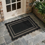 LIVEBOX Scalloped Easy Jute 2x3 Kitchen Rug, Washable Non Slip Farmhouse Area - Image 2