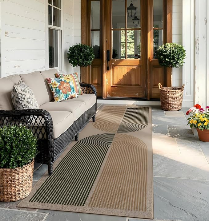 Lahome Enfys Modern Rainbow Easy Jute Rug, 2x8 Hallway Runner Washable Rugs - Image 8