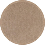 CAMILSON Easy Jute Round Rug 6ft Indoor Outdoor Natural Color Fiber Area Rugs - Image 2