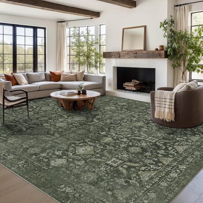 Rugxara 9x12 Area Rugs for Living Room Bedroom, Large Washable Rug, Non Slip & - Image 3