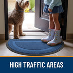 OLANLY Half Circle Door Mat Indoor Outdoor Entrance Welcome, Waterproof - Image 7