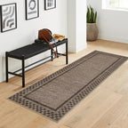 Washable Runner Rug 2x10 Modern Bordered Hallway Runner Rug Non Slip Kitchen - Image 9