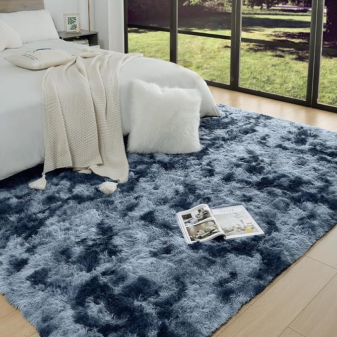 AROGAN Soft Rainbow Area Rugs for Girls Room, Fluffy Girls Bedroom Rugs - Image 3