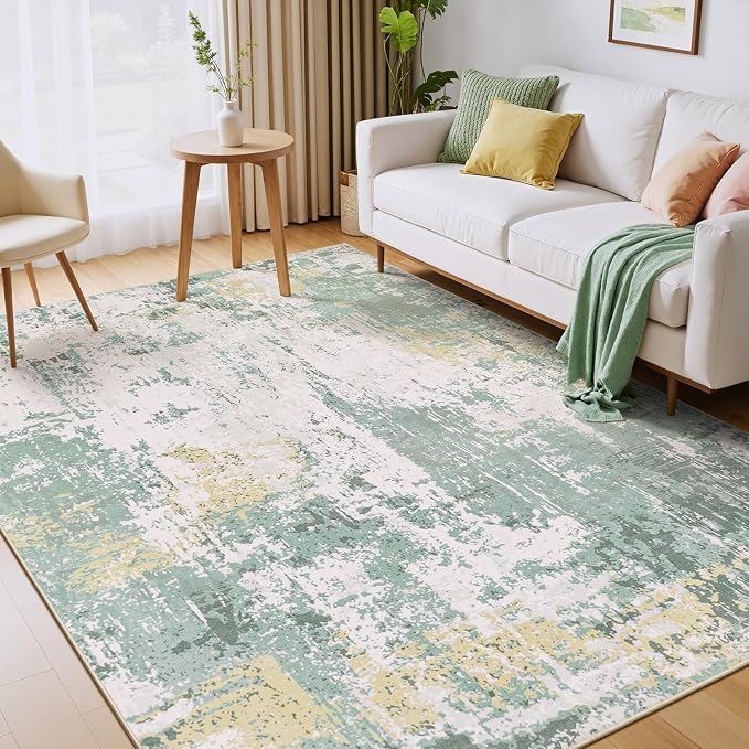 5x7 Area Rugs, Neutral Machine Washable Rugs - Image 7