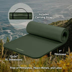 Retrospec Solana Yoga Mat 1" Thick w/Nylon Strap - Image 2