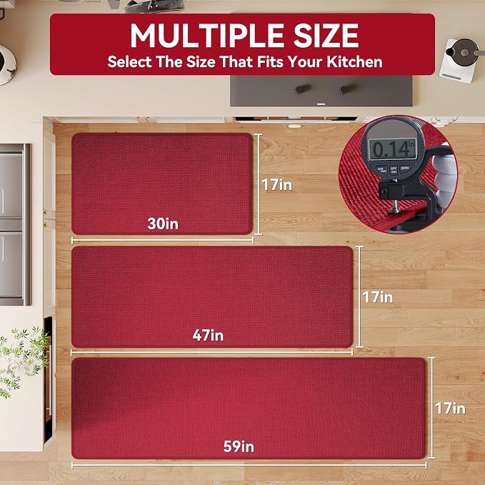 YDKGL Kitchen Mats for Floor, Super Absorbent Kitchen Rugs Non Slip Washable - Image 2