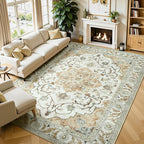 Lessymo Washable Area Rug for Living Room, 9x12 Large Rugs by Lessymo