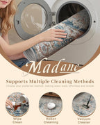 Madane Washable Area Rug 2x3, Small Entryway Rug Non-Slip Vintage Door Mat - Image 8
