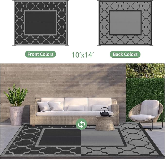 GENIMO 10 ' x 14 ' Outdoor Rug Waterproof - Image 5