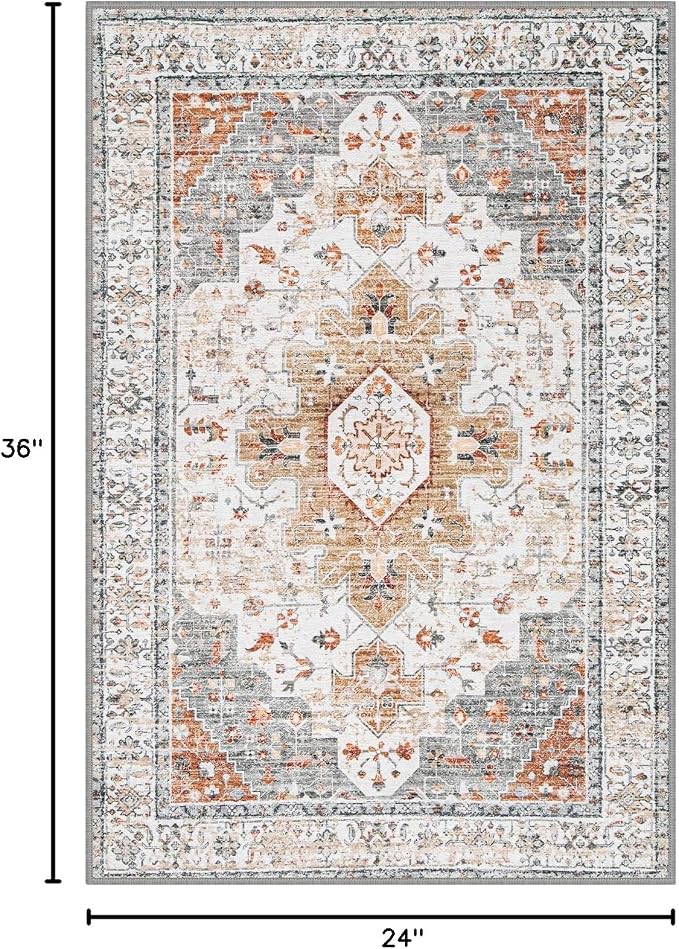 Moynesa Ultra-Thin Washable Entryway Rug 2x3 Rug, Small Kitchen Rugs - Image 2