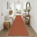 KOZYFLY Orange Runners Rugs for Hallway 3x10, Wide Washable Runner Rug - Image 8