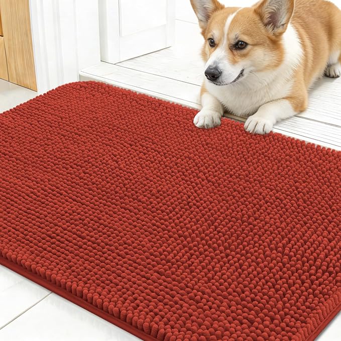 OLANLY Dog Door Mat for Muddy Paws 30x17, Absorbs Moisture and Dirt, Absorbent by OLANLY