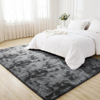 Litanika 6x9 Shag Area Rug for Living Room Bedroom, Tie-Dyed Dark Grey High - Image 3