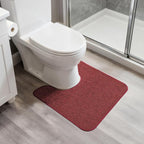 Bosap Toilet Rugs U Shaped Bathroom Rug, Machine Washable Non Slip Quick Dry by BosapDirect