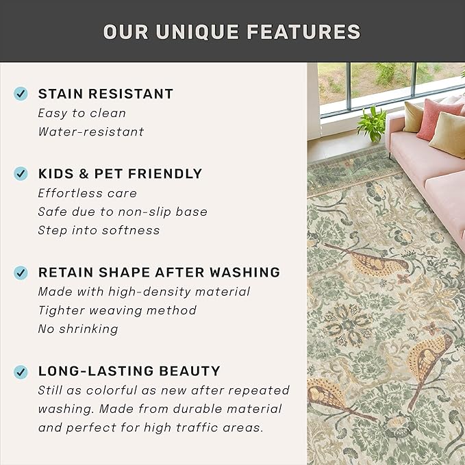 Boho 8x12 Living Room Rugs - Image 6