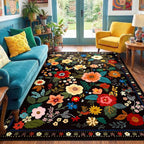 RELEANY Floral 8x10 Area Rugs Washable Print Boho Cute Carpet Non Slip Flower - Image 6