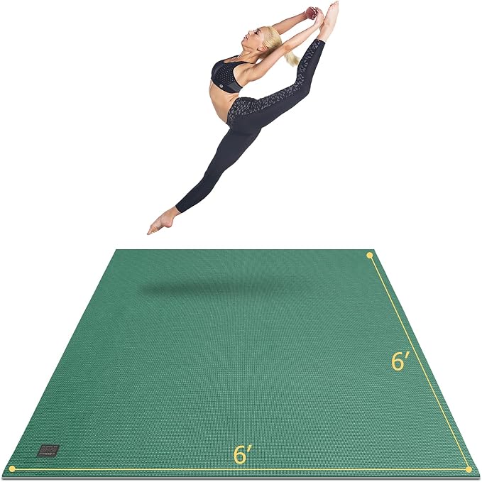 GXMMAT Large Yoga Mat 6'x4'/6'x6'/7'x5', Extra Thick Workout Mats by GXMMAT