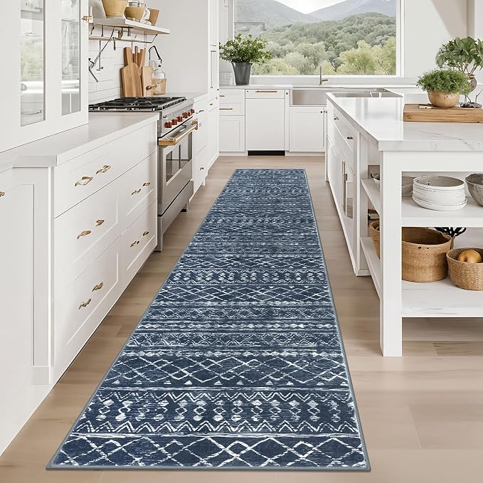 KUTA Boho Runners for Hallways 2.6x12 ft Moroccan Washable Runner Rug Non-Slip - Image 2