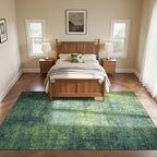 Washable Rugs 8x10 Area Rugs for Living Room-Green Modern Abstract Rugs for - Image 8