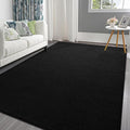 Pettop 7x10 ft Black Area Rugs for Bedroom Living Room, Washable Memory Foam by Pettop