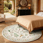 Washable Round Rugs for Bedroom 4ft: Living Room Rug Stain Resistant Non Slip - Image 5