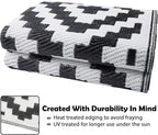 SAND MINE Waterproof Outdoor Rug 5x8 ft, Plastic Reversible Rug, Modern Area Rug - Image 4