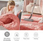 OLANLY Rust Red Round Rugs for Bedroom - Image 2