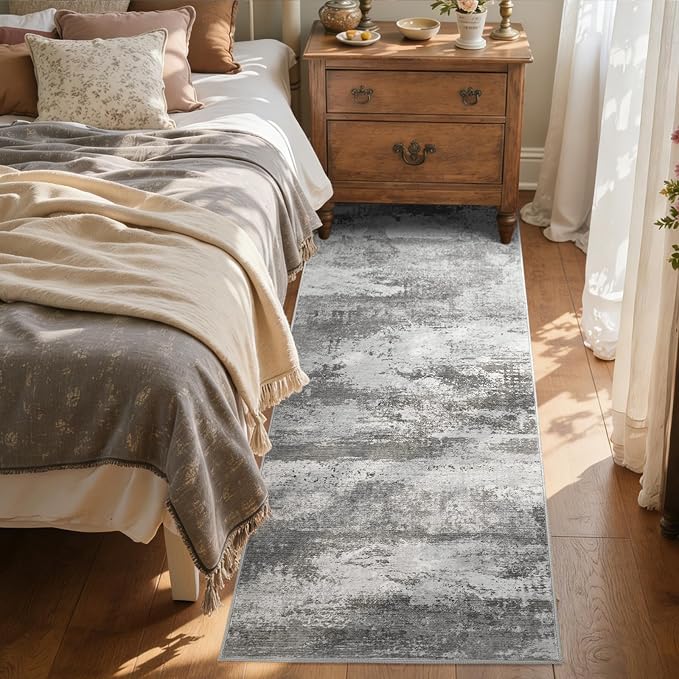 2x6 Ft Washable Runner Rug, Non-Slip Low Pile Hallway Kitchen Area Rug - Image 3