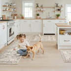 GRANNY SAYS Boho Kitchen Rug Sets of 3, Non Slip Washable Faux Wool Kitchen Mats - Image 8