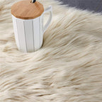 EasyJoy Ultra Soft Fluffy/Fuzzy Shaggy Area Rug Faux Fur Chair Cover Seat Pad - Image 4