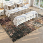 Toneed Abstract Area Rug Modern Washable Rug Soft Non Slip Rug Low Pile - Image 2