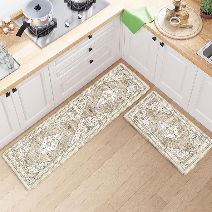 Collive Farmhouse Anti Fatigue Kitchen Mat, Cushioned Kitchen Rug Sets of 2 - Image 7